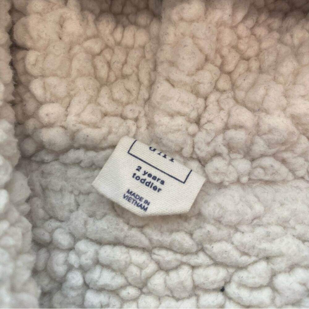 Gap Sherpa Lined Hoodie sz 2T Fleece Lined Gap Hoodie 2T - Picture 6 of 7